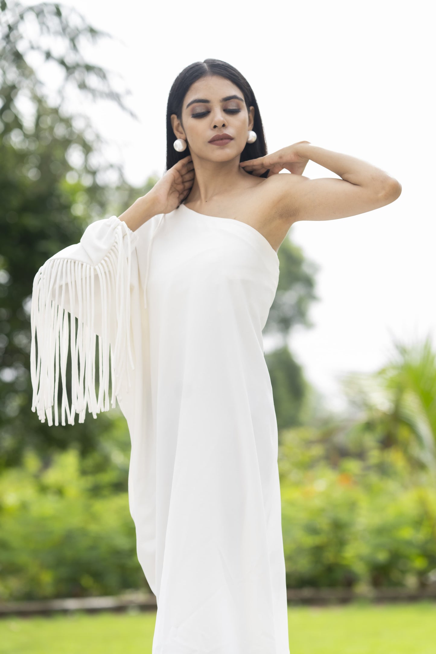 Fringe One-shoulder Dress